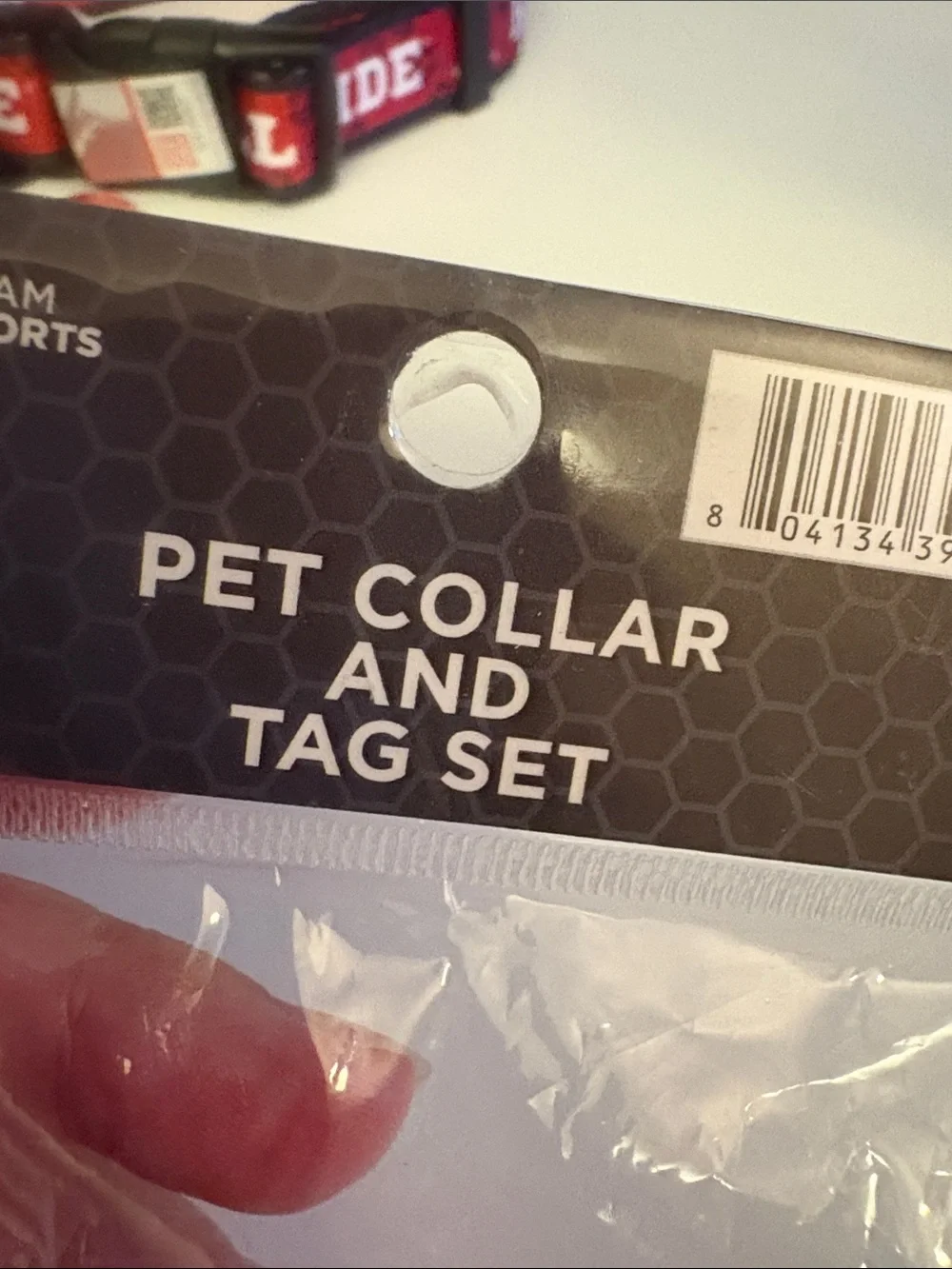 Red 'Roll Tide' Adjustable Dog Collar with Bone ID Tag new